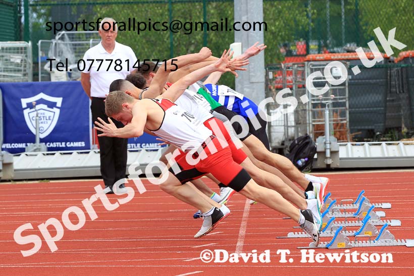 Men and Boys 100 metres, 2022 North Eastern Track and Field Champs., Middlesbrough. David T. Hewitson/Sports for All Pics